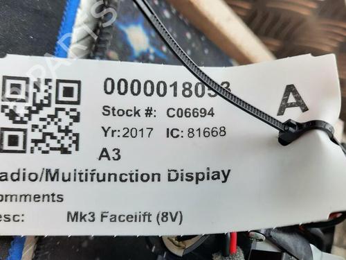 Display monitor AUDI A3 Sportback (8VA, 8VF) S3 quattro | BP29646255C48 