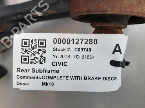Rear axle HONDA CIVIC X Hatchback (FC_, FK_) 1.5 VTEC (FK7) | BP29648711M2 