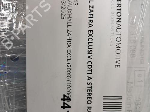 Bilradio VAUXHALL ZAFIRA Mk II (B) (A05) 1.9 CDTI | BP29673006E6 