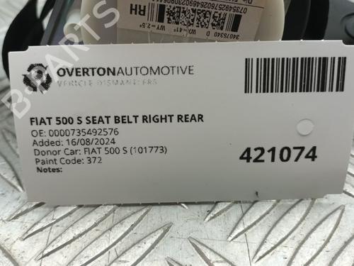 Rear right seatbelt FIAT 500 (312_) 1.2 (312AXA1A) | BP29665712I28 