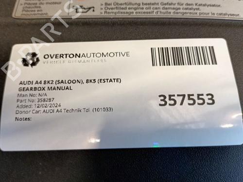 Gearkasse AUDI A4 B8 (8K2) 2.0 TDI | BP29657894M3