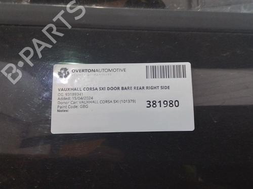 Drzwi tylne prawe VAUXHALL CORSA Mk III (D) (S07) 1.4 (L08) | BP29659743C5