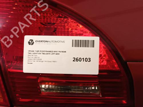 Used Left taillight KIA VENGA (YN) 1.4 CRDi 75 (78 hp) 29652279