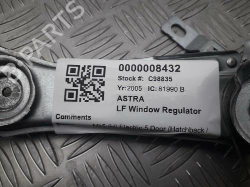 Front left window mechanism VAUXHALL ASTRA Mk V (H) (A04) 1.6 (L48) | BP29645776C22 