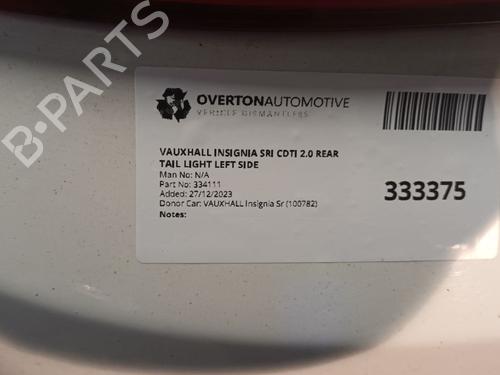 Venstre Baklys VAUXHALL INSIGNIA Mk I (A) Hatchback (G09) 2.0 CDTI (68) | BP29655699C34 