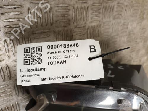 Scheinwerfer links VW TOURAN (1T1, 1T2) 1.9 TDI | BP29649960C28 