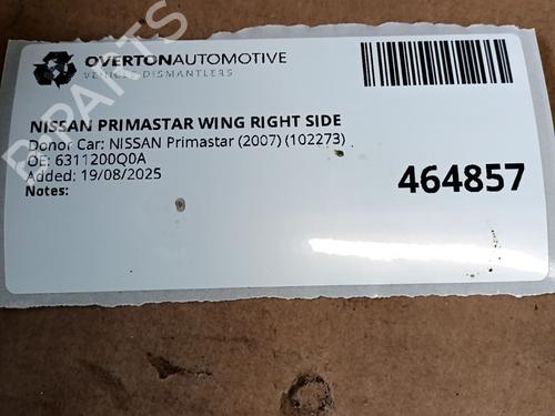 Forkjerm høyre NISSAN PRIMASTAR Bus (X83) dCi 100 | BP29683874C42 