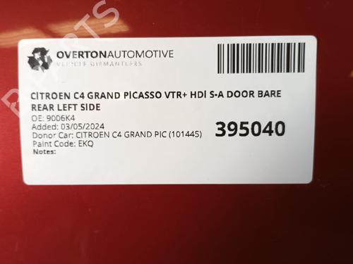 Left rear door CITROËN C4 Grand Picasso I (UA_) 1.6 HDi 110 | BP29660896C4