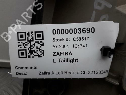 Left taillight VAUXHALL ZAFIRA A (T98) 1.6 16V | BP29645434C34 