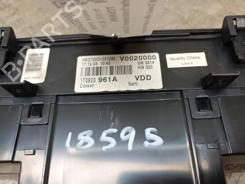 Kombiinstrument VW TOURAN (1T1, 1T2) 1.9 TDI | BP29650318C47 
