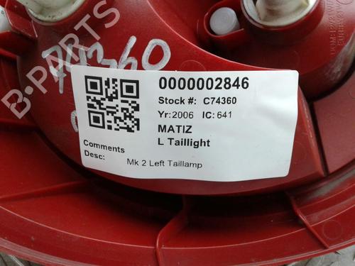 Left taillight CHEVROLET MATIZ (M200, M250) 1.0 | BP29645329C34 