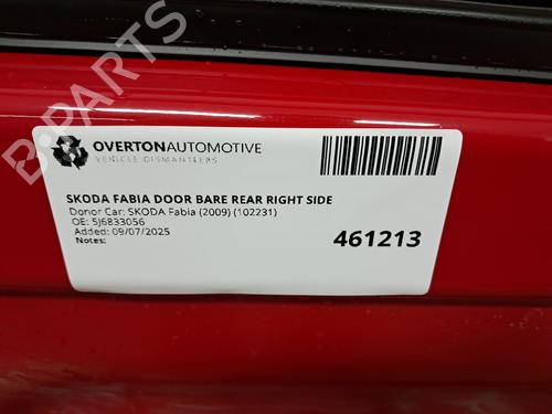 Right rear door SKODA FABIA II (542) 1.2 | BP29681654C5 