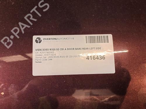 Left rear door MERCEDES-BENZ R-CLASS (W251, V251) R 320 CDI 4-matic (251.022, 251.122) | BP29664264C4