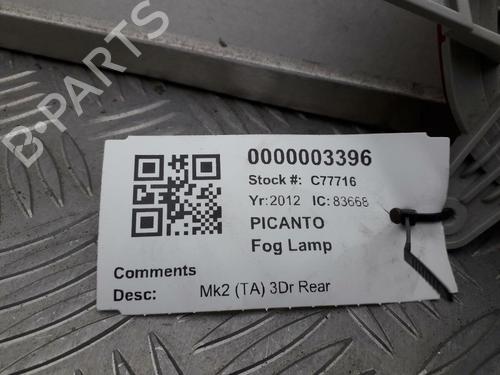 Rear fog light KIA PICANTO II (TA) 1.2 | BP29645398C37 