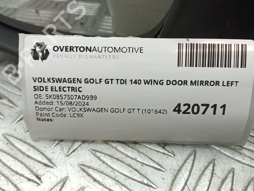 Left mirror VW GOLF VI (5K1) 2.0 TDI | BP29902671C26