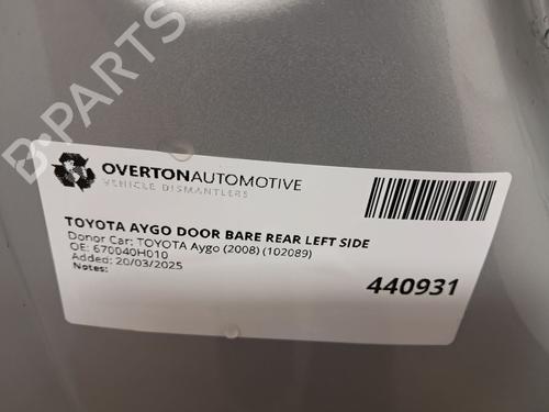 Left rear door TOYOTA AYGO (_B1_) 1.0 (KGB10_, KGB10R) | BP29672652C4 