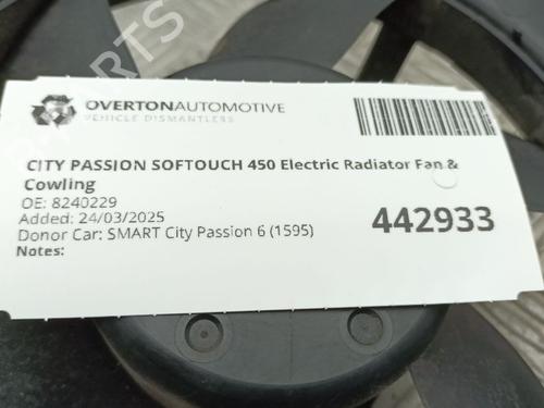 Radiator fan SMART CITY-COUPE (450) 0.7 (450.352, 450.353) | BP29673480M35 