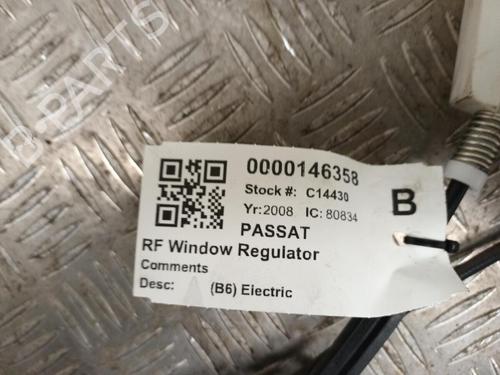 Front right window mechanism VW PASSAT B6 (3C2) 2.0 TDI 16V | BP29649146C23
