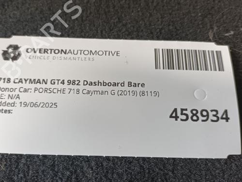 Dashboard PORSCHE 718 CAYMAN (982) 4.0 GT4 (982810, 982811) | BP30741048C46 