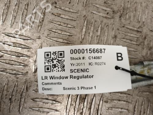 Rear left window mechanism RENAULT GRAND SCÉNIC III (JZ0/1_) 1.5 dCi (JZ09, JZ0D, JZ10, JZ14, JZ1G, JZ29, JZ2C) | BP29649301C24