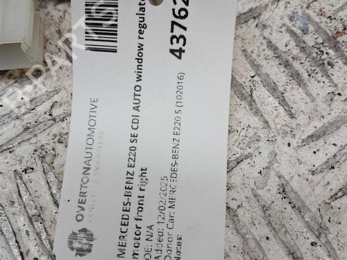 Front right window mechanism MERCEDES-BENZ C-CLASS (W204) C 350 (204.057) | BP29670912C23