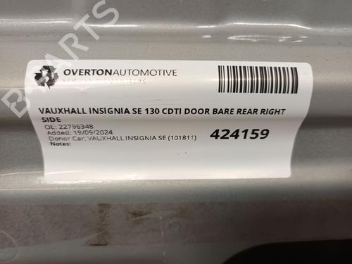 Dør høyre bak VAUXHALL INSIGNIA Mk I (A) Hatchback (G09) 2.0 CDTI (68) | BP29666292C5