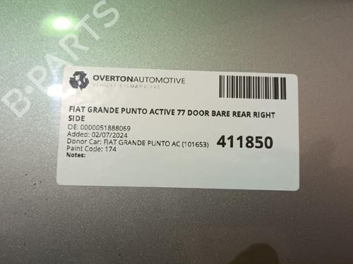 Right rear door FIAT GRANDE PUNTO (199_) 1.4 (199AXB11, 199AXB1A, 199BXB1A, 199AXL1A) | BP29663260C5