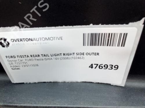 Right taillight FORD FIESTA V (JH_, JD_) 1.6 | BP32254736C35 