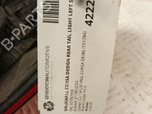 Left taillight VAUXHALL CORSA Mk III (D) (S07) 1.4 (L08) | BP29665899C34