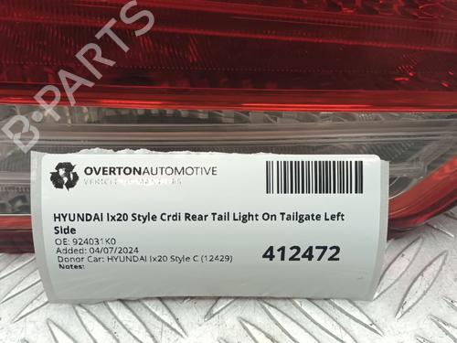 Left taillight HYUNDAI ix20 (JC) 1.6 CRDI | BP29663386C34 
