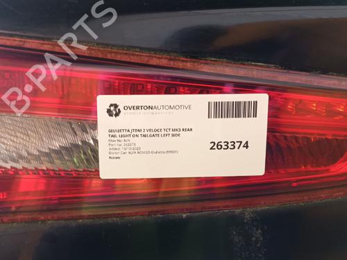 Used Left taillight ALFA ROMEO GIULIETTA (940_) 2.0 JTDM (940.FXL1A) (140 hp) 29652459