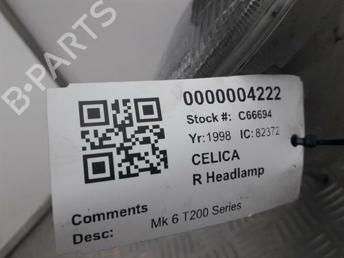 Right headlight TOYOTA CELICA Coupe (_T20_) 2.0 i 16V (ST202_, ST202) | BP29645451C29 