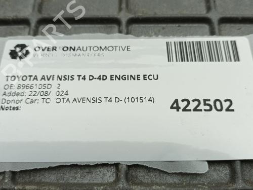 Engine control unit (ECU) TOYOTA AVENSIS Saloon (_T27_) 2.2 D-4D (ADT271_, ADT271R) | BP29665906M57 