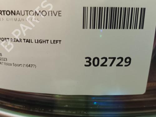 Left taillight SEAT IBIZA III (6L1) 1.4 16V | BP29653307C34 