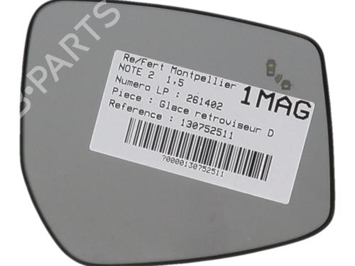 Spejlglas højre NISSAN NOTE (E12) 1.5 dCi | BP38485194C147 - Image 2