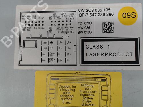 Display monitor VW GOLF VI (5K1) 2.0 TDI 4motion | BP23834541C48 