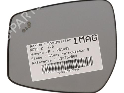 Spejlglas venstre NISSAN NOTE (E12) 1.5 dCi | BP38485195C148 - Image 2