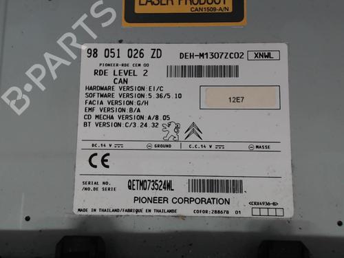 Radio PEUGEOT 208 I (CA_, CC_) 1.2 VTi 68 / PureTech 68 | BP23056725E6 