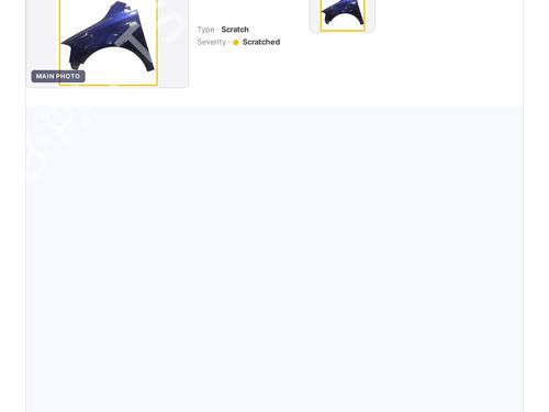 Used Left front fenders Left front fenders VW FOX Hatchback (5Z1, 5Z3, 5Z4) 1.2 (55 hp) 40160383 40160383