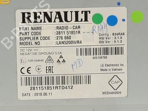 Radio DACIA SANDERO II TCe 90 (B8M1, B8MA, B8AC) | BP32189938E6 