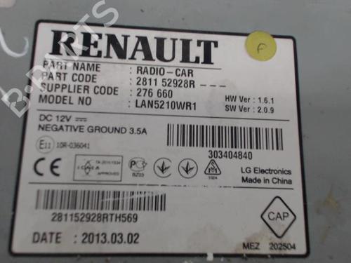 Radio RENAULT CLIO IV Grandtour (KH_) 1.5 dCi 90 (KHN3, KHN4) | BP23051054E6 