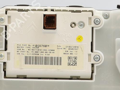 Instrument cluster PEUGEOT 2008 I (CU_) 1.6 HDi | BP26238747C47 