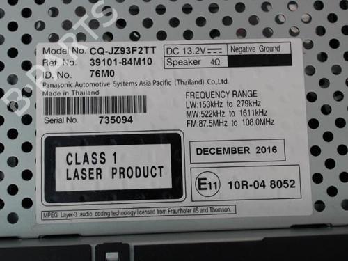 Radio SUZUKI CELERIO (LF) 1.0 (AVK310) | BP25158056E6  - Image 5