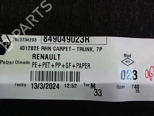 Used Luggage compartment floor Luggage compartment floor RENAULT ESPACE VI (RHN) E-TECH 200 Hybrid (199 hp) 34523660 34523660