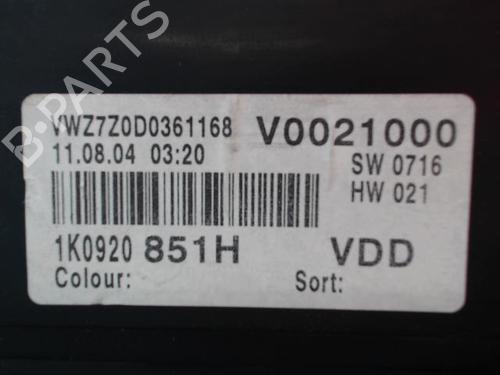 Instrument cluster VW GOLF V (1K1) 1.9 TDI | BP24525093C47