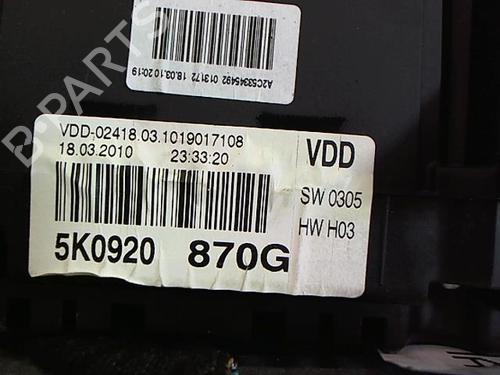 Instrument cluster VW GOLF VI (5K1) 1.6 TDI | BP23052693C47 