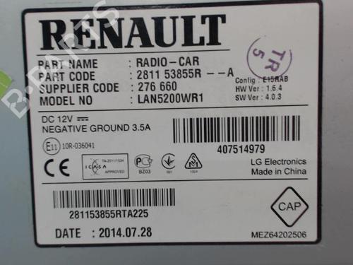 Radio DACIA SANDERO II 1.5 dCi | BP26598229E6 