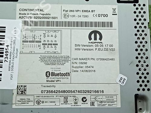 Radio FIAT DOBLO Cargo (263_) 1.3 D Multijet | BP28817989E6 
