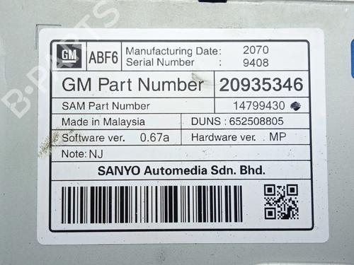 Display monitor OPEL INSIGNIA A (G09) 2.0 CDTI (68) | BP30112414C48 