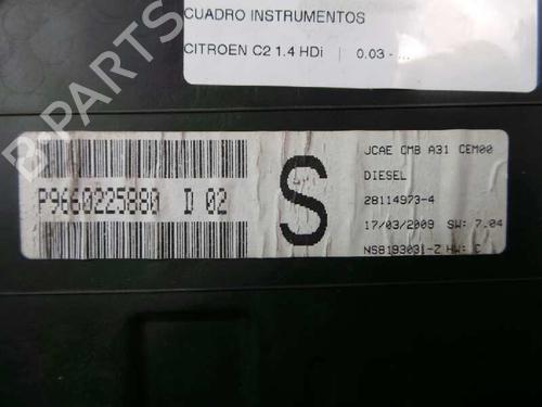 Instrument cluster CITROËN C2 (JM_) 1.4 HDi | BP5733837C47 